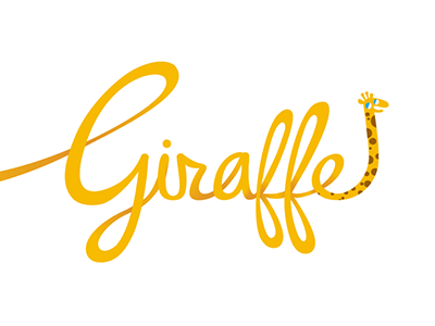 Giraffe animal giraffe typography