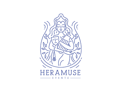 Heramuse design goddess line logo