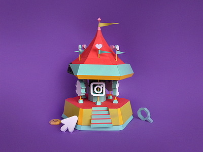 Digital-Go-Round apps carousel comments cycle handmade likes merrygoround paper paper art paper craft