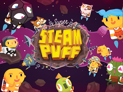 Super SteamPuff Logo game gamedev indie indiedev indiegame ios mobile supersteampuff weyrdworks