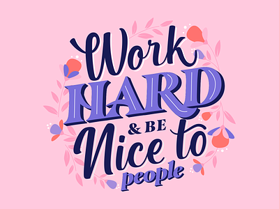 Hard Work | Lettering bulgaria bulgarian company company values design illustration lettering lettering design pink quote type typography ui ui illustration uiux uiux illustration value vector web illustration webdesign illustration