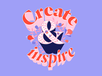 Create & Inspire Personal Motto | Lettering bulgaria bulgarian company company values create and inspire design lettering lettering design motto personal project purple quote type typography ui illustration uiux illustration value vector webdesign illustration
