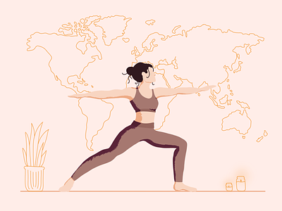 Yo, gal, nice! | Illustration adobefresco bulgaria devotion fresco girl illustration lineart procreate ui ui illustration world yoga