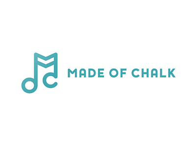 Made of Chalk Logo brand concept identity initials logo music note