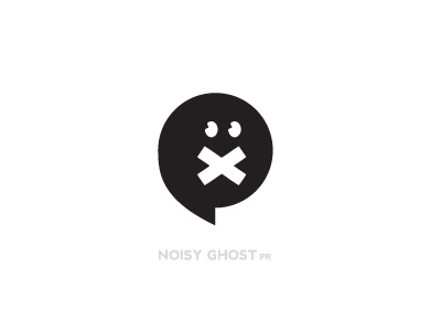 Noisy Ghost brand ghost identity logo loud noisy orange pr