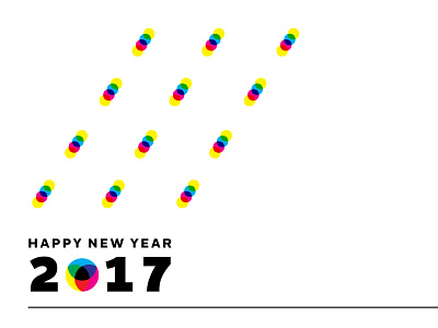 Happy New Year - 2017 2017 cmyk happy new year minimal poster type typography vector