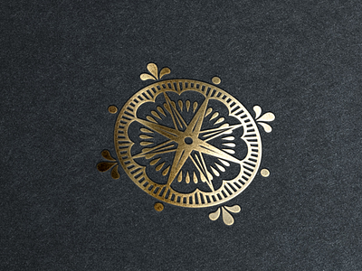 Compass rose boutique compass feminine gold identitym mark logo luxury nautical navigation watch wind