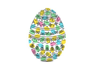 Easter Egg colour colourful detail easter egg faberge floral fun illustration line art