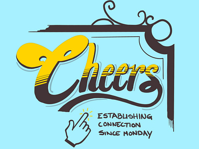 Cheers Sign daissydesigns digital art ecard illustration lettering procreateapp