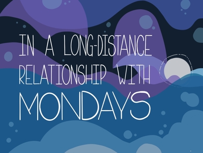 Long-distance Relationship daissydesigns digital art ecard illustration lettering procreateapp