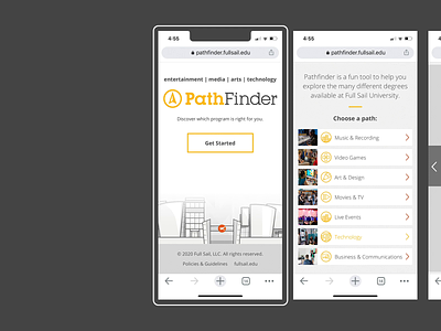 Pathfinder 2.0 Mobile artdirection daissydesigns digital branding mobile design ux uxdesign uxdesigner uxui