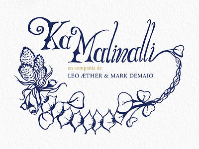 Ka Malinalli's Reflejo Album Cover (front) album cover floral illustration lettering renderedthreads