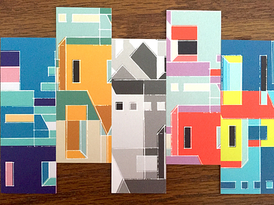 Mi Casa Es Su Casa Cards abstract geometric house illustration pattern renderedthreads