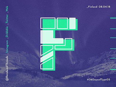 F is for Finland 36daysoftype f finland letters renderedthreads travel type