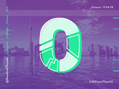 O is for Ontario 36daysoftype letters o ontario renderedthreads travel type