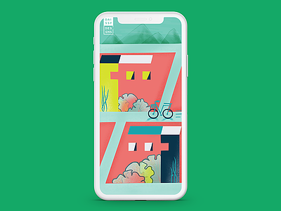 004 / Submerged Cities 100daysproject daissydesigns illustration iphonexs procreateapp wallpaper