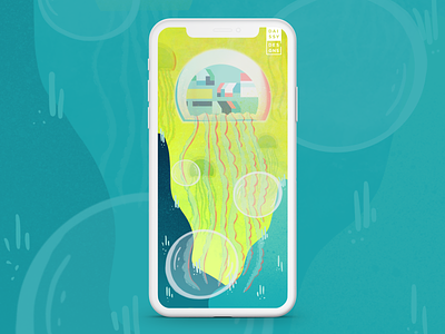 005 / Submerged Cities 100daysproject daissydesigns illustration iphonexs procreateapp wallpaper