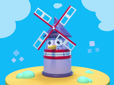Help I'm A Windmill 3d 3d art adventure c4d character cinema 4d design octane