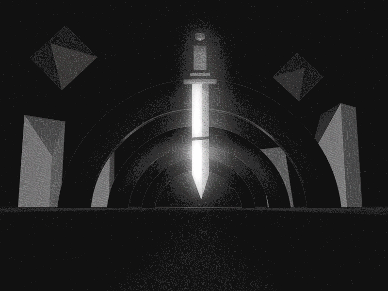 o = || []===> 3d 3d art black and white bw c4d cinema 4d design illustration sword