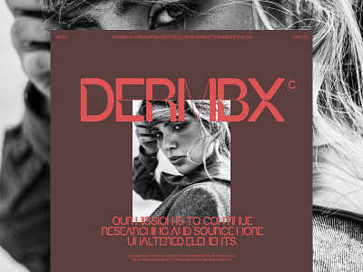 DermBx Initial Concept art direction clean design grid layout minimal type typography ui ux uxui web design