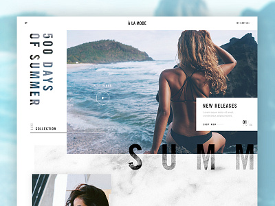 à la mode clean design ecommerce layout minimal summer type typography ui ux web design website