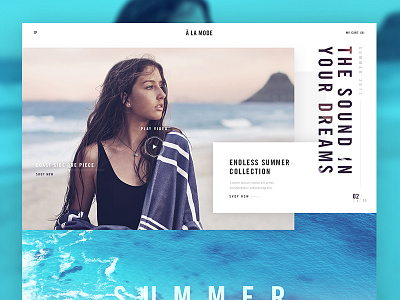 à la mode 2.0 clean design ecommerce layout minimal summer type typography ui ux web design website
