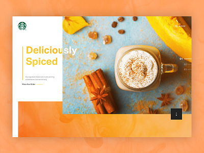 Deliciously Spiced clean design hero layout minimal type typography ui ux web design website