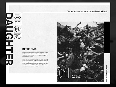 Dear Daughter one page texture type typography ui ux web design website