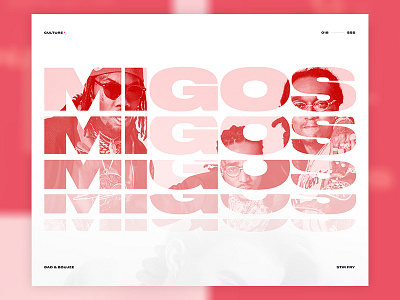Migos clean design grid layout migos minimal typography web design