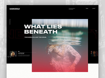 UNDR/WRLD clean design grid layout minimal type typography web design