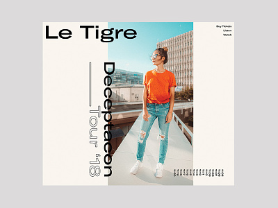 Le Tigre clean design grid layout minimal type typography ui ux web design
