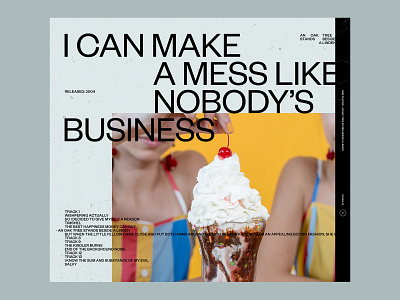 I can make a mess like nobody's business clean design editorial grid layout minimal type typography web design