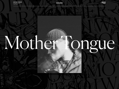 Mother Tongue clean design editorial grid layout minimal serif type typography web design
