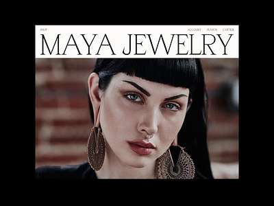 Maya Jewelry clean design ecommerce editorial grid layout minimal typography ui ux