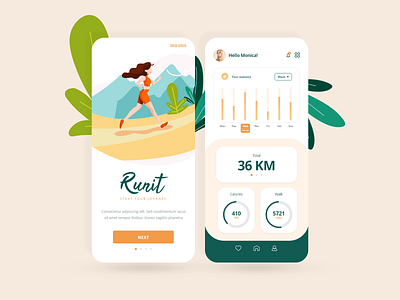 Running app - fitness, jogging, sport.