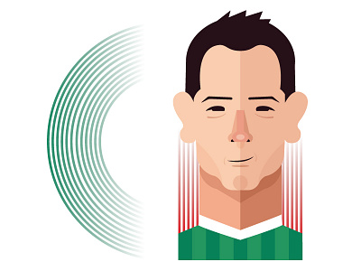 Javier "Chicharito" Hernández creativity design football fútbol illustration mexico minimal soccer sports type vector