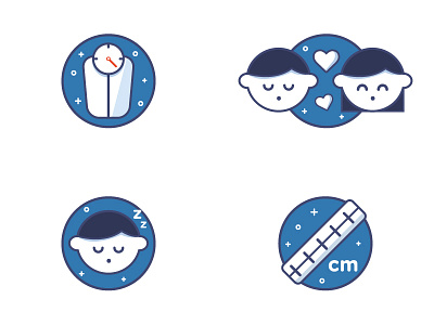 Icons characters design dribbble flat icons illustration invitations minimal motion sleep stroke wip