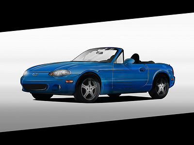 Mazda MX-5 Evolution art cars color dribbble illustration illustrator invites mazda photoshop vector wip