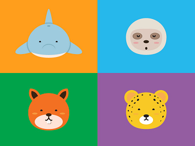 Animales fantásticos characters design dribbble flat illustration invites items minimal motion stroke wip