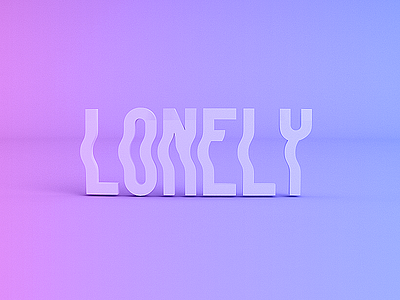 Lonely 3d blue c4d character design graphicdesign illustration render visual vray