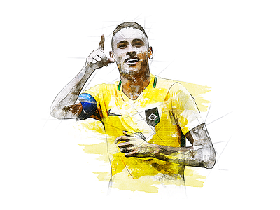 Near to Russia | Neymar art creative design dribbble illustration invites neymar photoshop retouch russia soccer vector