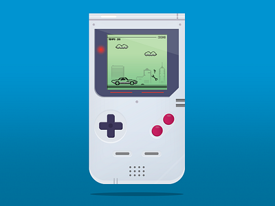 Game Boy art character design digital dribbble flat gameboy illustration invites retro texture vector