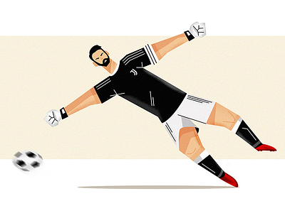 Gigi Buffon art character color design digital dribbble flat goalkeeper illustration invites soccer vector