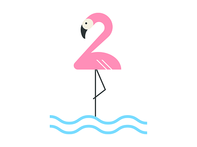 Flamingo abstract animals art birds character characters color dribbble flamingo flat geometry graphicdesign illustration illustrator minimal pink sea vector wip