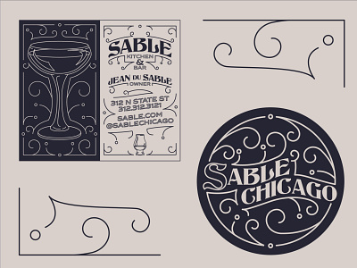 Sable Kitchen & Bar branding business card design design digital art icon identity illustration illustrator logo typography vector
