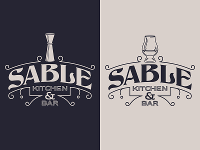 Sable Kitchen & Bar branding design digital art identity illustration illustrator logo portfolio procreate typography