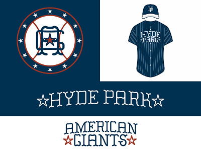 Hyde Park American Giants baseball baseball logo branding design identity illustration illustrator kern club logo portfolio sports sports branding sports design sports logo