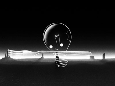 Lit Part 2 broken bulb desert electricity glow grain illustration light lit noise shock texture