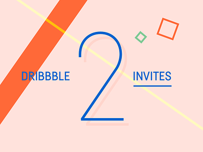 Two Dribbble Invites draft giveaway invite ticket