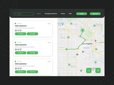 Charge station Web-EV charging Concept